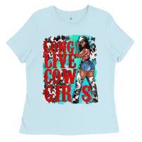 Baby Blue long live cowgirls Ladies Tee - texasbilliewilder