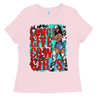 Bubblegum Pink long live cowgirls Ladies Tee - texasbilliewilder