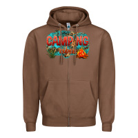 Chestnut camping vibes Zipper Hoodie - NancyCooperArtShop