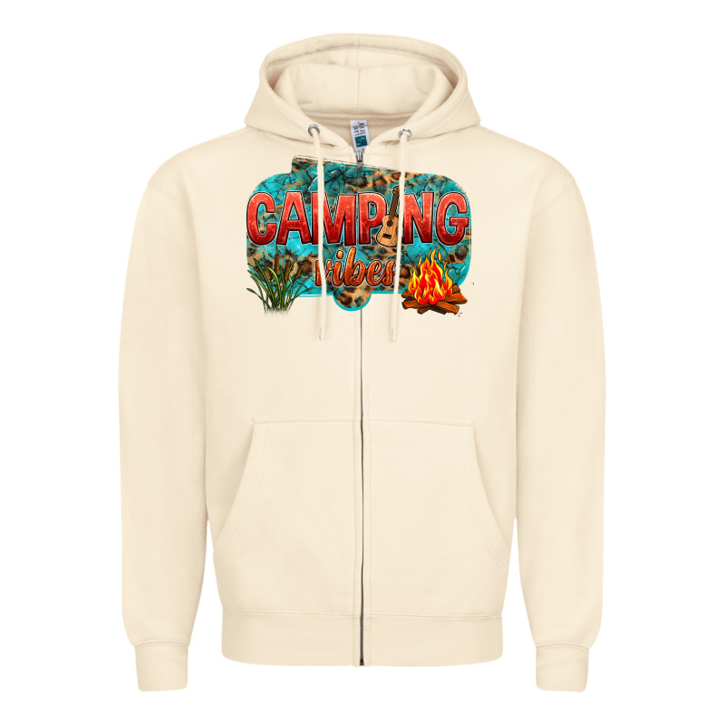Camping Vibes Zipper Hoodie by NancyCooperArtShop | Teevron