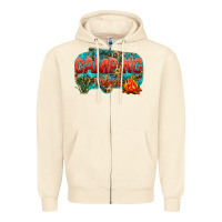 Sandshell camping vibes Zipper Hoodie - NancyCooperArtShop