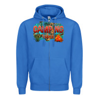 True Royal camping vibes Zipper Hoodie - NancyCooperArtShop