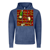 Vintage Denim merry christmas champagne seamless pattern Vintage Hoodie - BundleAndBundleShop