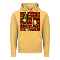 Vintage Mustard merry christmas champagne seamless pattern Vintage Hoodie - BundleAndBundleShop