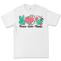 White peace love nurse Premium Tee - texasbilliewilder