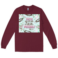 Burgundy faith does not make things easy Long Sleeve Tee - JahusDesignShop