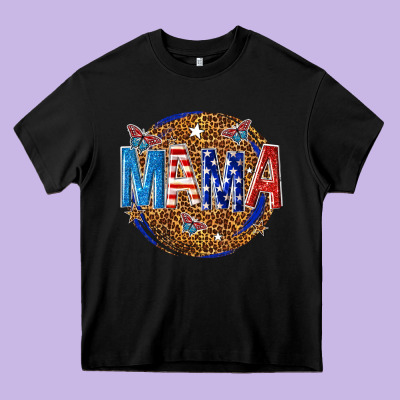 4th Of July Mama Heavy Core Tee Designed By Texasbilliewilder