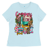 Baby Blue campers have smore fun Ladies Tee - RanaPortraitStore