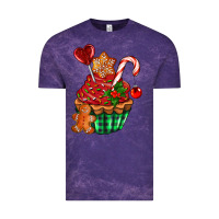 Cloud Purple christmas cupcake Vintage Tee - AdoDesignShop