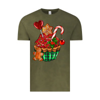 Vintage Olive christmas cupcake Vintage Tee - AdoDesignShop