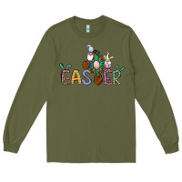 Army Green cross rabbit easter gnomes Long Sleeve Tee - Jasminsmagicworld