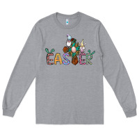 Heather Grey cross rabbit easter gnomes Long Sleeve Tee - Jasminsmagicworld