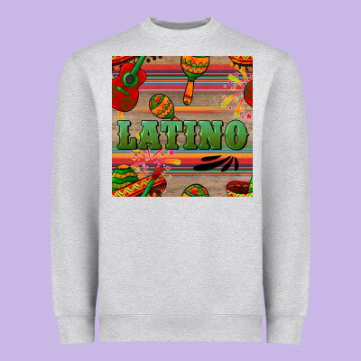 Latino Seamless Pattern Heavyweight Sweatshirt Designed By Bundleandbundleshop