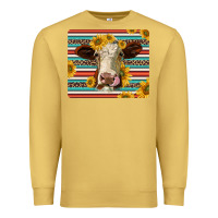 Antique Gold serape leopard hereford cattle mousepad Premium Sweatshirt - Jasminsmagicworld