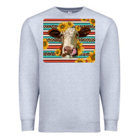 Heather Grey serape leopard hereford cattle mousepad Premium Sweatshirt - Jasminsmagicworld