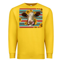 Lemon serape leopard hereford cattle mousepad Premium Sweatshirt - Jasminsmagicworld