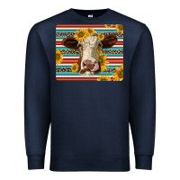 Navy serape leopard hereford cattle mousepad Premium Sweatshirt - Jasminsmagicworld