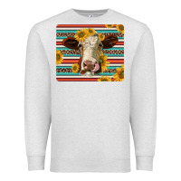 Oatmeal Heather serape leopard hereford cattle mousepad Premium Sweatshirt - Jasminsmagicworld