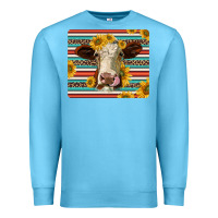 Ocean Blue serape leopard hereford cattle mousepad Premium Sweatshirt - Jasminsmagicworld