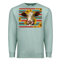 Seafoam serape leopard hereford cattle mousepad Premium Sweatshirt - Jasminsmagicworld