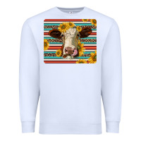 White serape leopard hereford cattle mousepad Premium Sweatshirt - Jasminsmagicworld