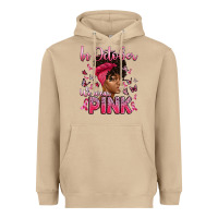 Mushroom in october we wear pink with afro woman Heavyweight Hoodie - Artiststas