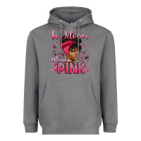 Storm in october we wear pink with afro woman Heavyweight Hoodie - Artiststas