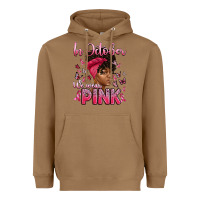 Toasted Coconut in october we wear pink with afro woman Heavyweight Hoodie - Artiststas