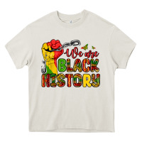 Cream we are black history Heavy Core Tee - Zillion Design Studio