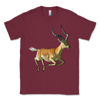 Burgundy Impala Antelope Illustrations Classic Tee - LillyAllenDesigns