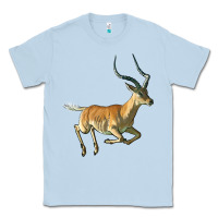 Dusty Blue Impala Antelope Illustrations Classic Tee - LillyAllenDesigns