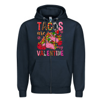 Navy tacos are my valentine Zipper Hoodie - NancyCooperArtShop