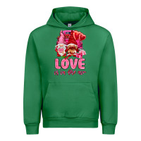 Emerald Love is in the air with gnomies Valentine's Day Urban Hoodie - HowdyJamesFarm