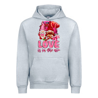 Heather Grey Love is in the air with gnomies Valentine's Day Urban Hoodie - HowdyJamesFarm