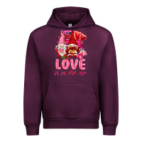 Mauve Wine Love is in the air with gnomies Valentine's Day Urban Hoodie - HowdyJamesFarm