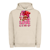 Pigment French Oak Love is in the air with gnomies Valentine's Day Urban Hoodie - HowdyJamesFarm