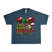 Midnight Navy ho ho ho and a bottle of merlot Urban Heavy Tee - AdoDesignShop