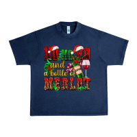 Navy ho ho ho and a bottle of merlot Urban Heavy Tee - AdoDesignShop