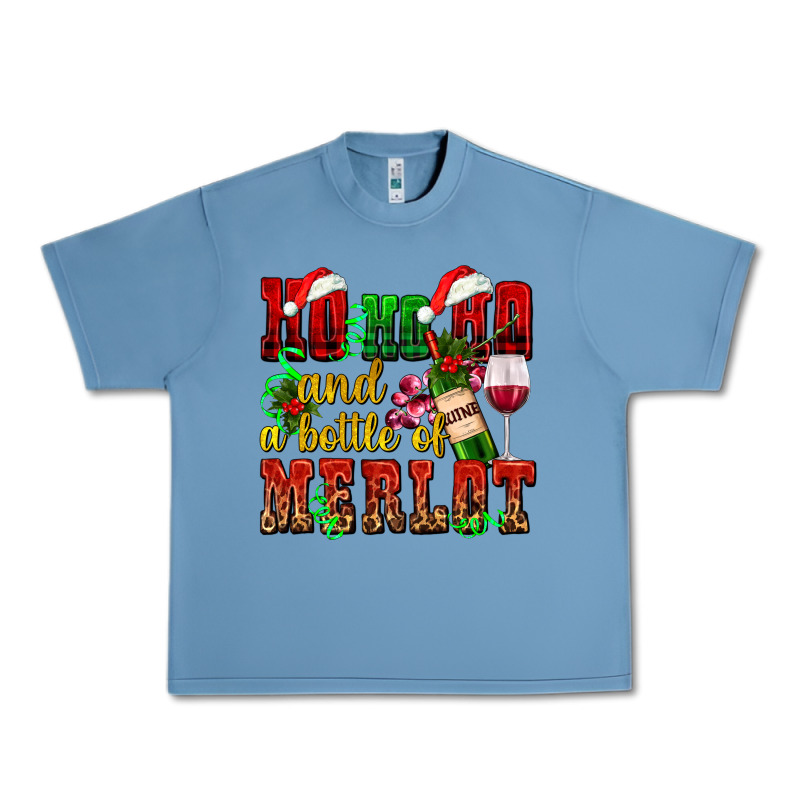 Ho Ho Ho And A Bottle Of Merlot Urban Heavy Tee by AdoDesignShop | Teevron