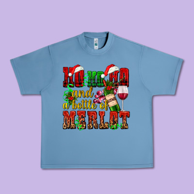 Ho Ho Ho And A Bottle Of Merlot Urban Heavy Tee Designed By Adodesignshop