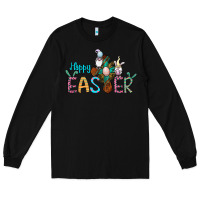 Black cross rabbit gnomes happy easter Long Sleeve Tee - Jasminsmagicworld