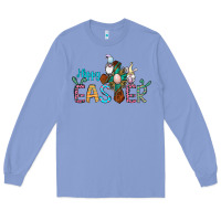 Colony Blue cross rabbit gnomes happy easter Long Sleeve Tee - Jasminsmagicworld