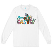 White cross rabbit gnomes happy easter Long Sleeve Tee - Jasminsmagicworld