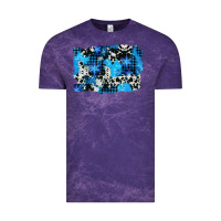 Cloud Purple westerb cowhide winter background Vintage Tee - AdoDesignShop