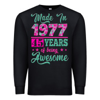 Black made in 1977, 45 years of being awesome Premium Sweatshirt - Jasminsmagicworld