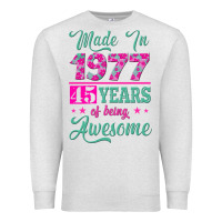 Oatmeal Heather made in 1977, 45 years of being awesome Premium Sweatshirt - Jasminsmagicworld