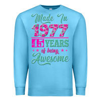 Ocean Blue made in 1977, 45 years of being awesome Premium Sweatshirt - Jasminsmagicworld