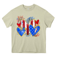 Mossy 4th of july hearts Heavy Core Tee - texasbilliewilder