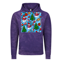 Cloud Purple christmas trees and snow seamless pattern Vintage Hoodie - BundleAndBundleShop