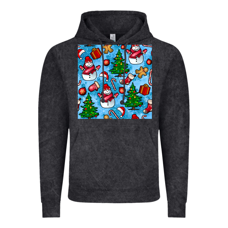 Christmas Trees And Snow Seamless Pattern Vintage Hoodie by BundleAndBundleShop | Teevron